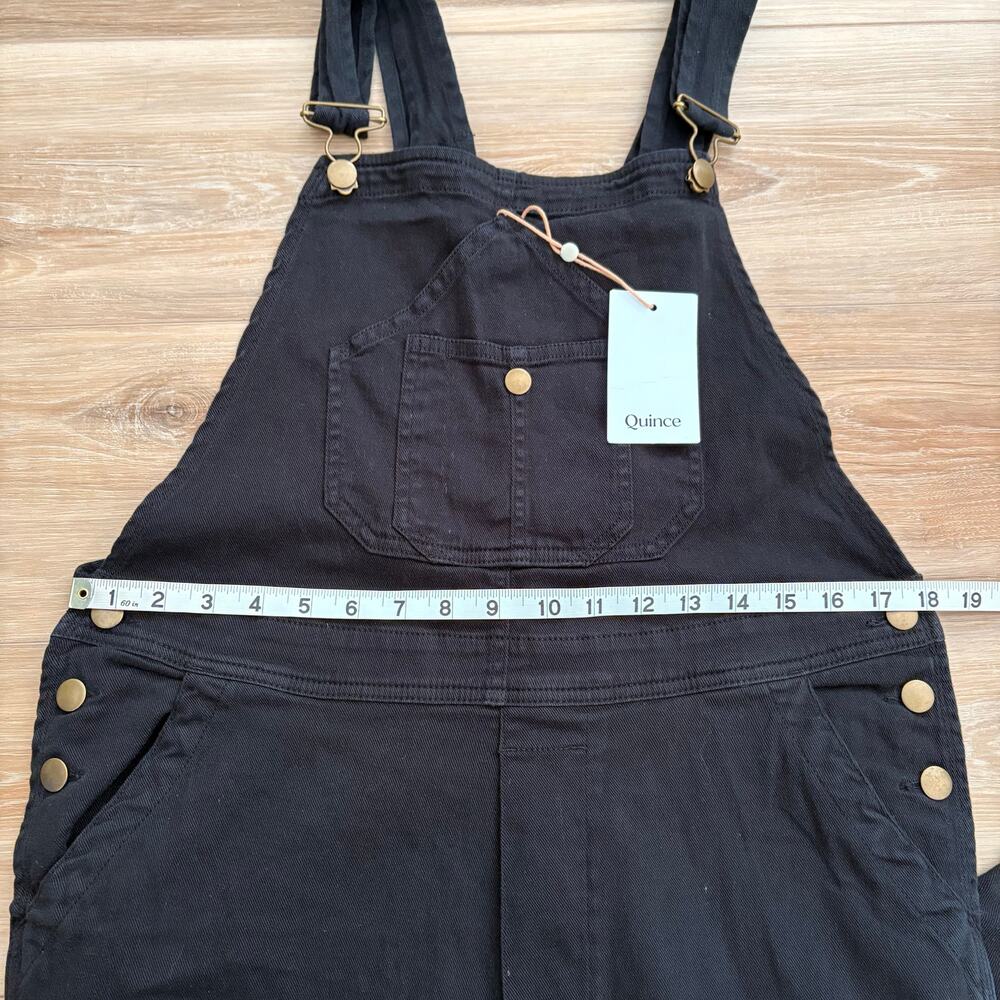 Quince Organic Stretch Cotton Twill Relaxed Overalls L - Picture 5 of 11